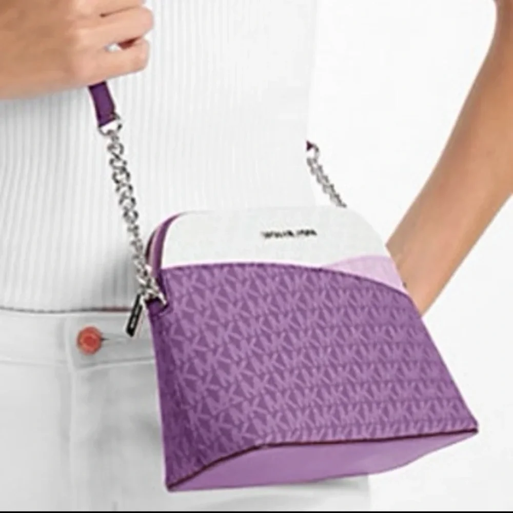 MICHAEL KORS Jet Set Travel Color-Block Signature Logo Crossbody Bag
Dark Purple - Picture 14 of 16